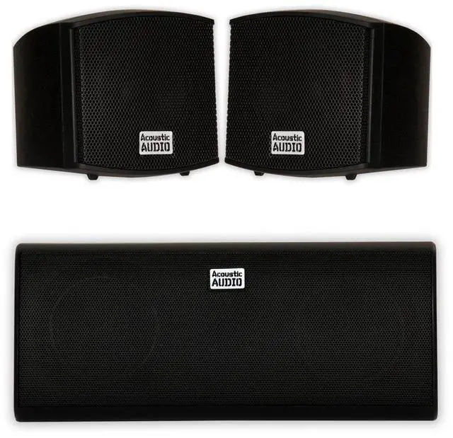 Main image of Acoustic Audio AA321B and AA35CB Indoor Speakers Home Theater 3 Speaker Set
