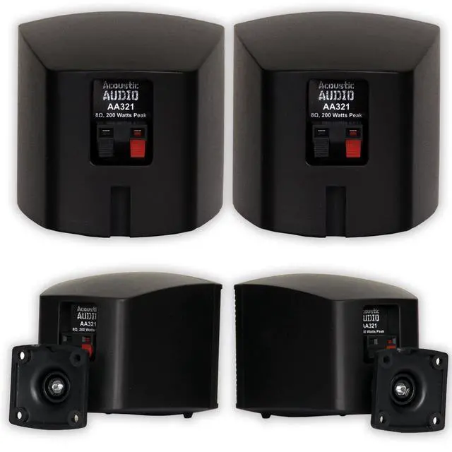 Alt view image 6 of 6 - Acoustic Audio AA321B and AA35CB Indoor Speakers Home Theater 3 Speaker Set