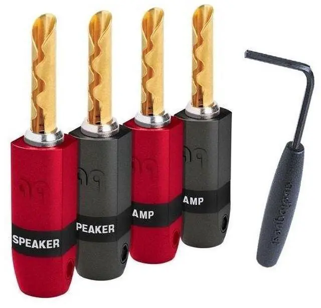 Main image of SureGrip 300 Banana Connectors BFA Gold - Set of 4