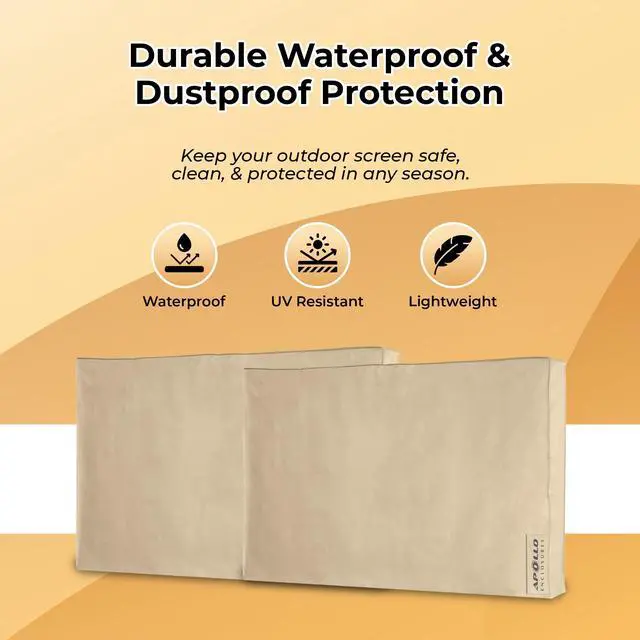 Alt view image 3 of 6 - Outdoor TV Cover for 75 Inch Screens - Weatherproof Outdoor TV Cover with Lightweight - Waterproof & Screen Protector for Big Screen Enclosures & Outdoor Entertainment Areas AE7570