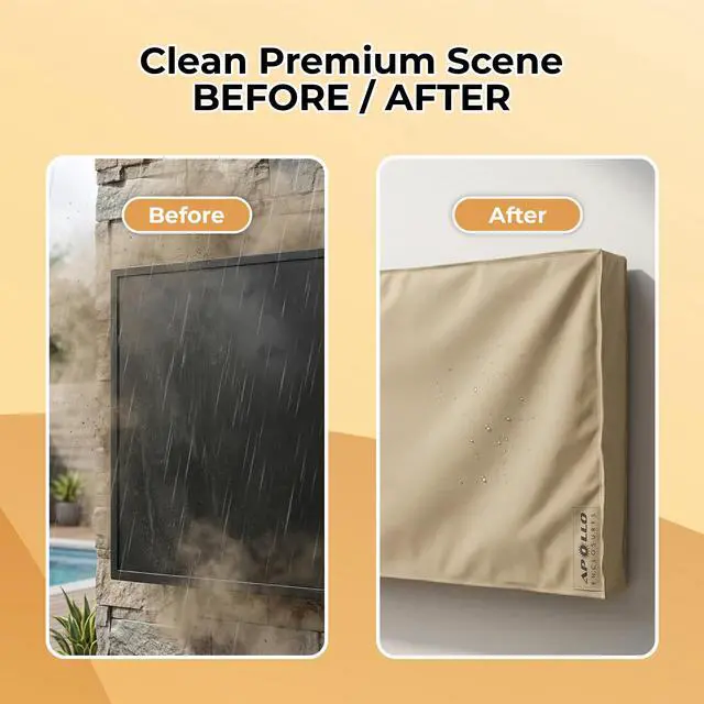 Alt view image 5 of 6 - Outdoor TV Cover for 75 Inch Screens - Weatherproof Outdoor TV Cover with Lightweight - Waterproof & Screen Protector for Big Screen Enclosures & Outdoor Entertainment Areas AE7570