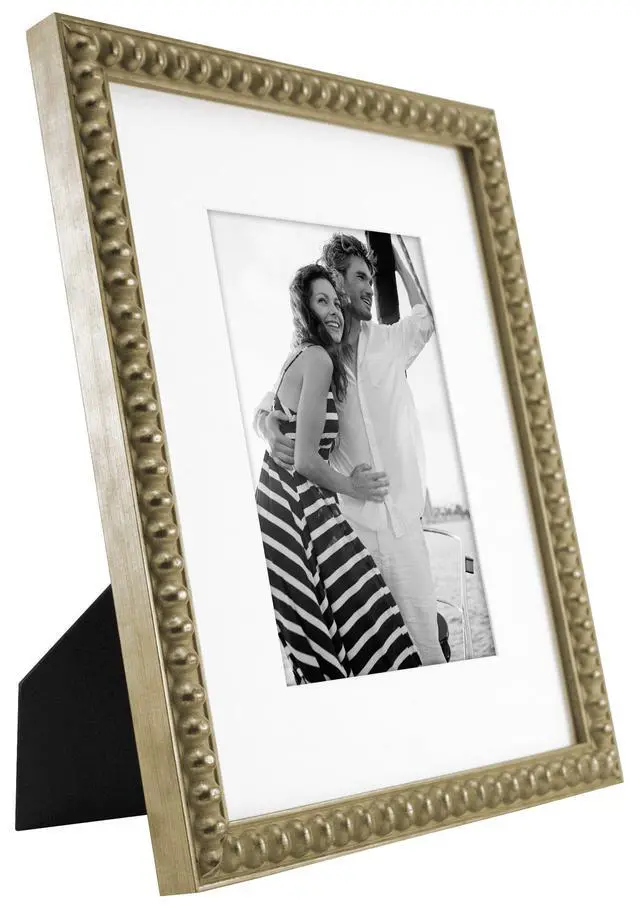 Alt view image 2 of 5 - 8x10 Inch Bead Frame with 5x7 Inch Mat Opening, Champagne (47605)
