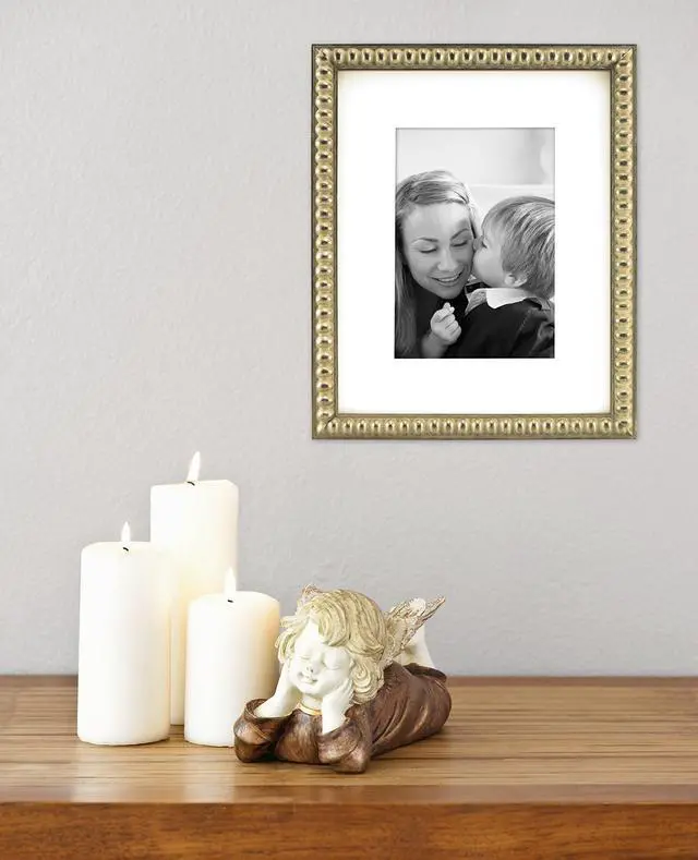 Alt view image 5 of 5 - 8x10 Inch Bead Frame with 5x7 Inch Mat Opening, Champagne (47605)
