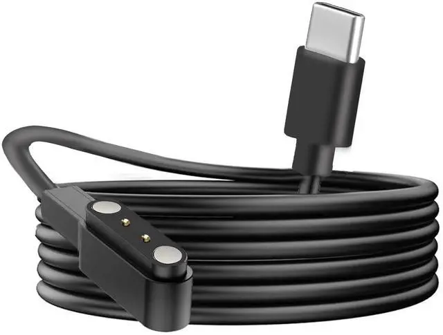Main image of Compatible for BooaBei Smart Watch Charger, Charging Cable Compatible with BooaBei T12P, T32S, T50, T52, T86, T93 Smart Watch (Type C-Black, 4mm Charger)