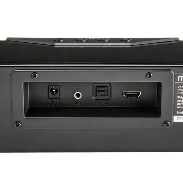 Alt view image 6 of 6 - MX-SB270 27.5 Bluetooth Soundbar Speaker | 24W Output, HDMI ARC, Optical Input, 5 EQ Modes, 3.5mm Aux | Remote Control, Wall-Mountable Design | Enhanced Audio for TV and Gaming
