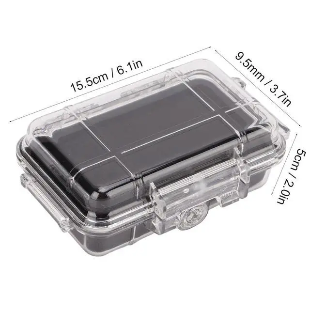 Alt view image 2 of 6 - Shockproof Box, Plastic Shockproof Box with Shock Absorption Liner Outdoor Airtight Case Transparent (Small Size)