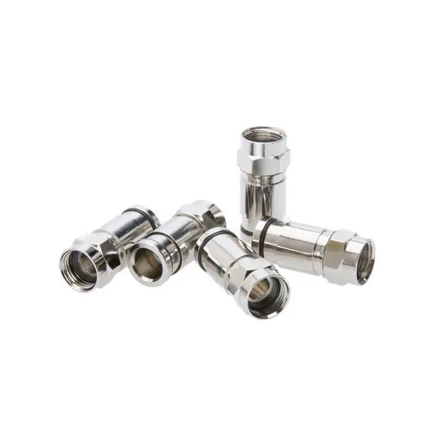 Alt view image 4 of 4 - RG6 F Type Compression Connector, All-Metal Coaxial Fitting Plug for Satellite & Cable TV Compatible with Standard Compression Tools, 0.3 MHz to 3 GHz Range (20 PCS)