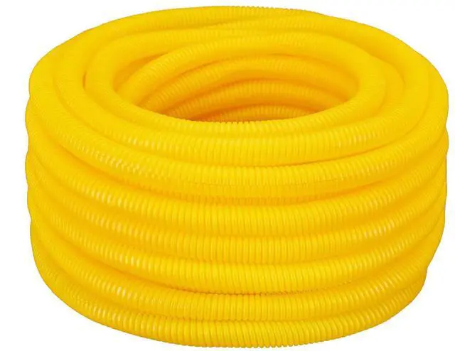 Main image of 1" x 100 ft. ® Flexible Corrugated Yellow LDPE Split Tubing Wire Loom
