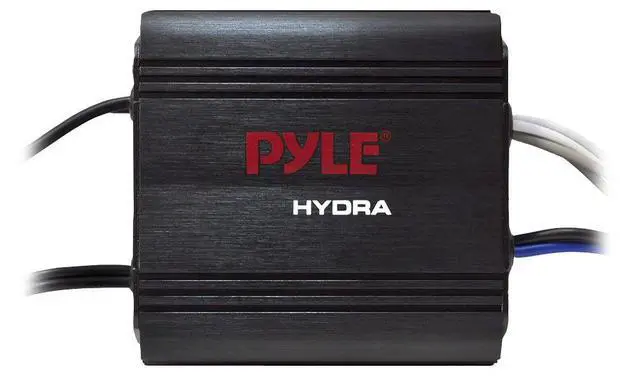 Alt view image 2 of 4 - Upgraded Version Premium Boat Amp | Marine Grade 2 Channel, 400 Watt | 2 Ohm Stereo Stable | Waterproof 3.5MM/RCA Adaptor | Dashboard Mount Volume Control | Frequency Response 10Hz/40kHz