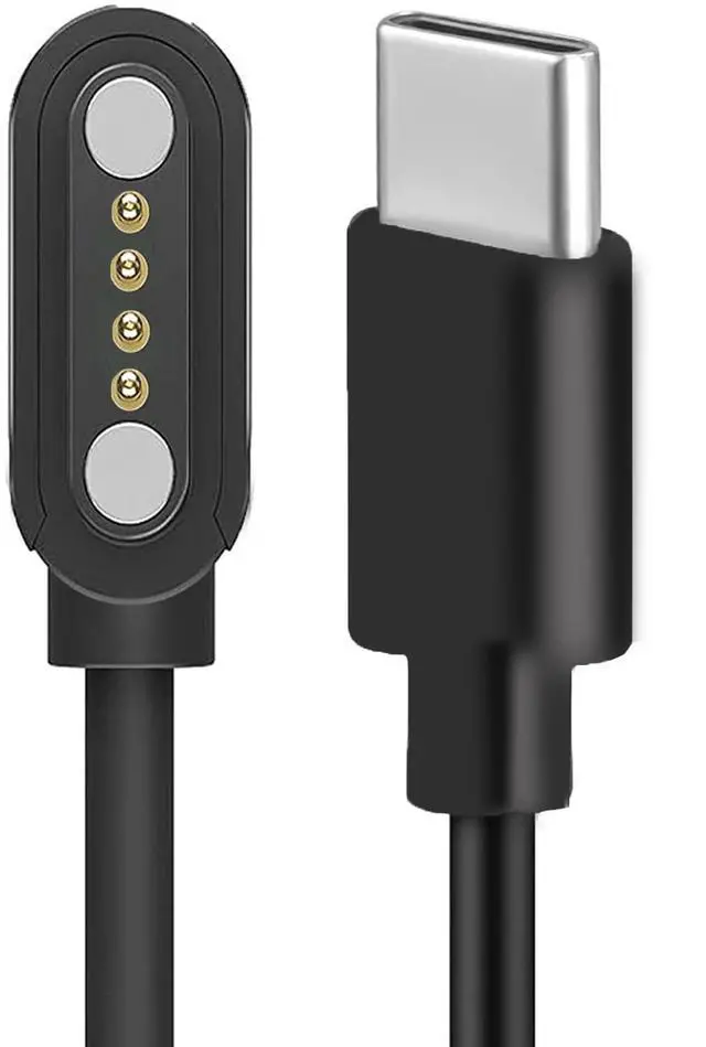 Main image of Compatible with Blue Tees Golf Playmaker+ Charger, Magnetic Replacement Charging Compatible for Blue Tees Golf Playmaker+ GPS Golf Watch (Black, Type C)