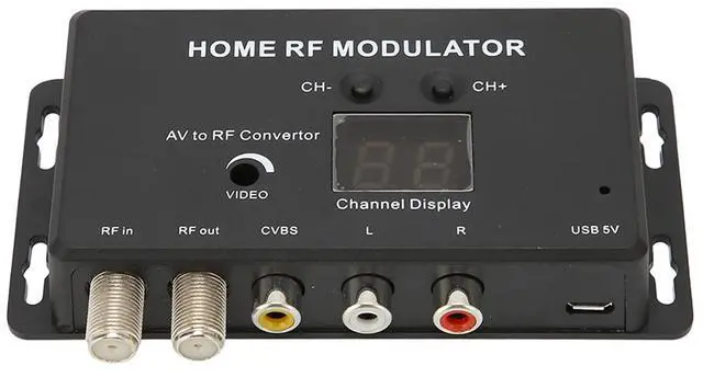 Main image of AV to RF Modulator, Professional UHF TV Link Modulator with PAL/NTSC Compatibility for Home Entertainment Systems Set Top Boxes and AV Sources