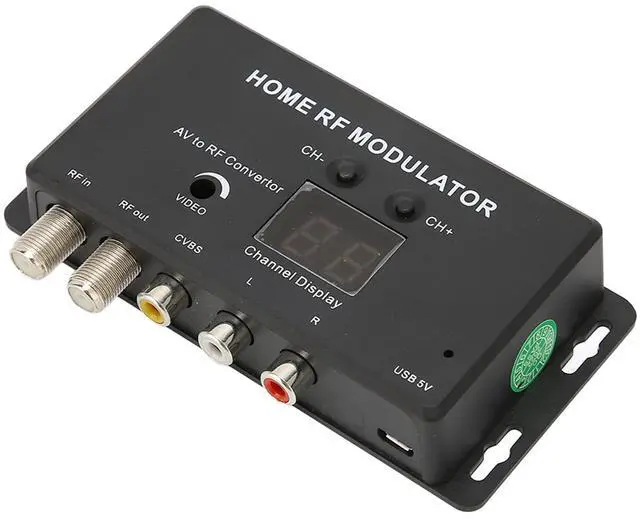 Alt view image 4 of 6 - AV to RF Modulator, Professional UHF TV Link Modulator with PAL/NTSC Compatibility for Home Entertainment Systems Set Top Boxes and AV Sources