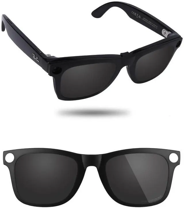 Main image of Polarized Clip-On Sunglass Compatible with Ray-Ban Meta Wayfarer RW4008 & Gen 2 RW4012(53-22) Sunglass - UV Protection