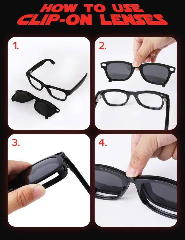 Alt view image 3 of 6 - Polarized Clip-On Sunglass Compatible with Ray-Ban Meta Wayfarer RW4008 & Gen 2 RW4012(53-22) Sunglass - UV Protection