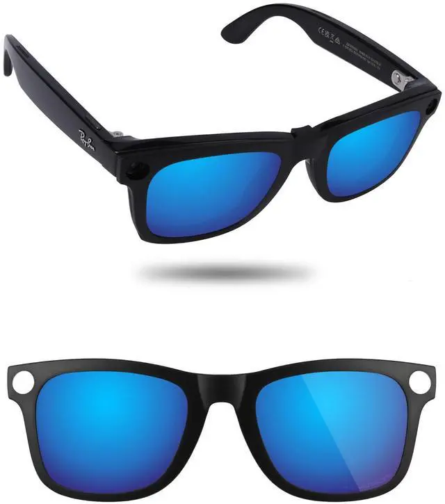 Main image of Polarized Clip-On Sunglass Compatible with Ray-Ban Meta Wayfarer RW4008 & Gen 2 RW4012(53-22) Sunglass - UV Protection