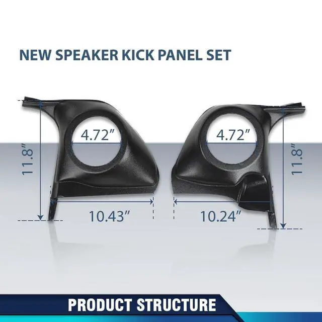 Alt view image 2 of 6 - Speaker Kick Panel Set Compatible with Chevy Monte Carlo, El Camino, Malibu 1978-1988, Compatible with Oldsmobile Cutlass & Pontiac Grand Prix & Buick Regal 1978-1988