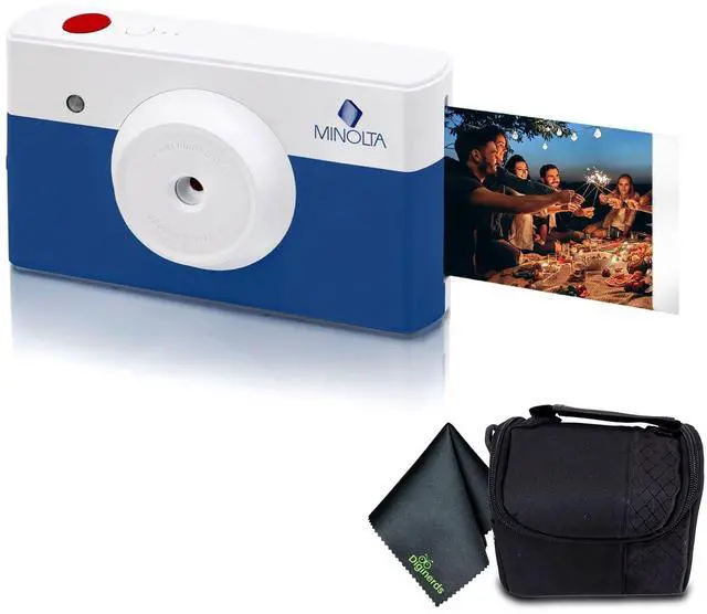 Main image of MNCP10-CH Instapix 2 in 1 Instant Print Digital Camera & Bluetooth Printer (Blue) + Camera Bag + Diginerds Microfiber Cleaning Cloth