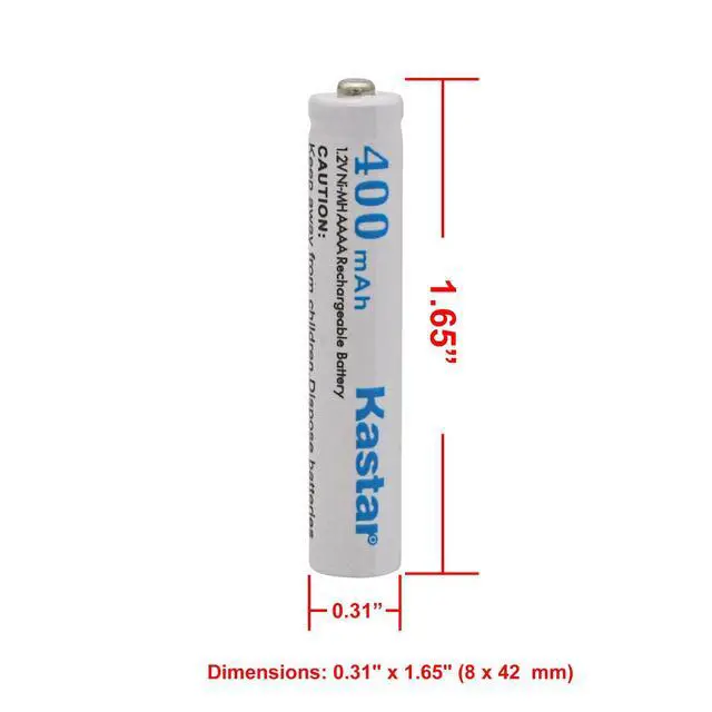 Alt view image 3 of 4 - AAAA 1.2V 400mAh Battery 3 Pcs and USB Charger Replacement for MS Surface Pen Battery, Stylus Pens, Tooth Brush, Video Game Controllers, Bluetooth Headset, Monitor Battery