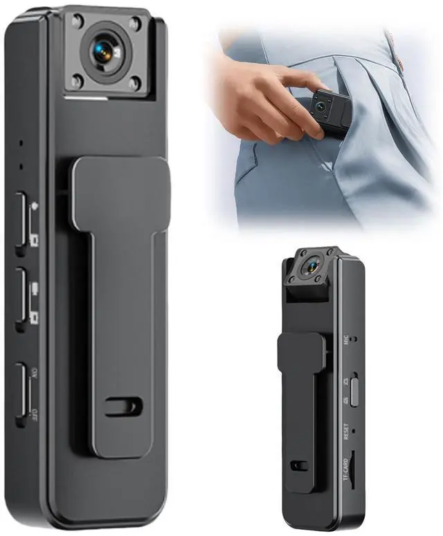 Main image of 1080P HD Portable Body Worn Camera Camcorder, Lightweight Wearable Body Camera with Night Vision Loop Recording Back Clip, Suitable for Traveling, Driver, Delivery Man, Lecture Recording (1)