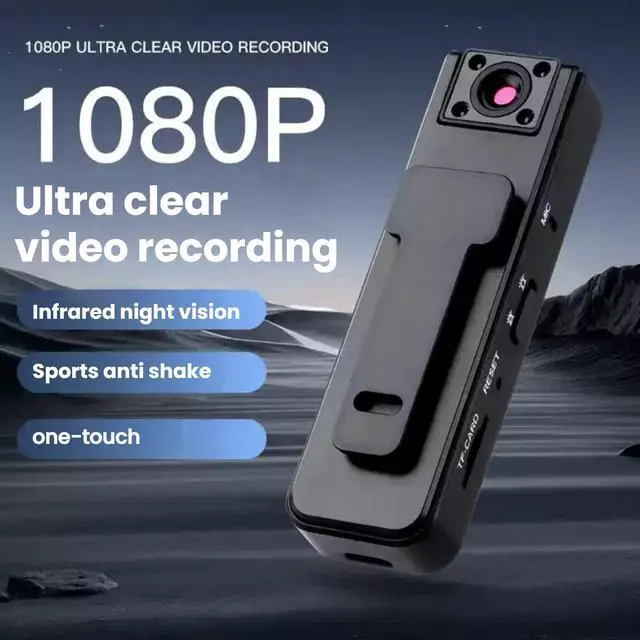 Alt view image 2 of 6 - 1080P HD Portable Body Worn Camera Camcorder, Lightweight Wearable Body Camera with Night Vision Loop Recording Back Clip, Suitable for Traveling, Driver, Delivery Man, Lecture Recording (1)