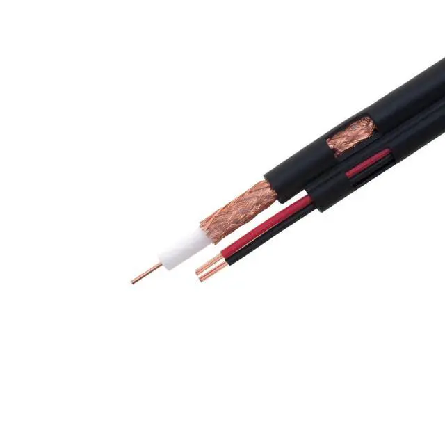 Alt view image 2 of 4 - RG59/U Siamese Cable CCTV Video Wire 20-Gauge + 18/2 AWG Power with 95% Shielding, 250ft, Black