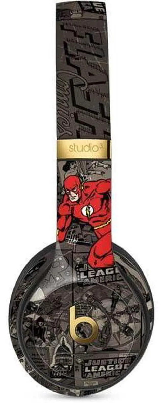 Main image of Decal Audio Skin Compatible with Studio Wireless 3 - Officially Licensed DC Comics Flash Mixed Media Design