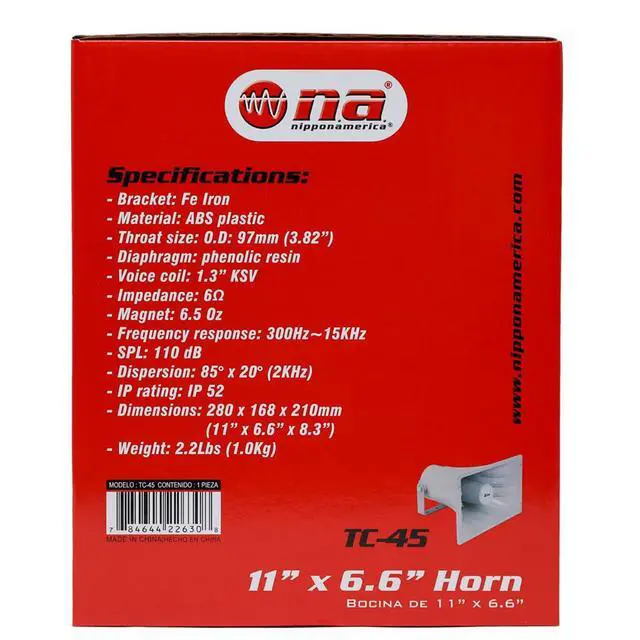 Alt view image 6 of 6 - TC-45 Power Horn (1 Pack)