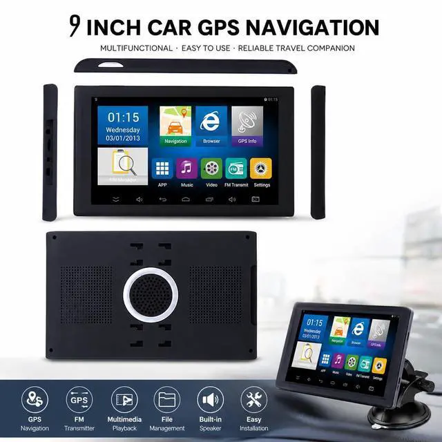Alt view image 5 of 6 - 9 Inch Car GPS Navigation, HD Touch Screen Portable GPS Navigator for Car Truck RV, Free Map Updates, Voice Turn-by-Turn Guidance, Speed & Red Light Warning, Multifunctional PND GPS Device
