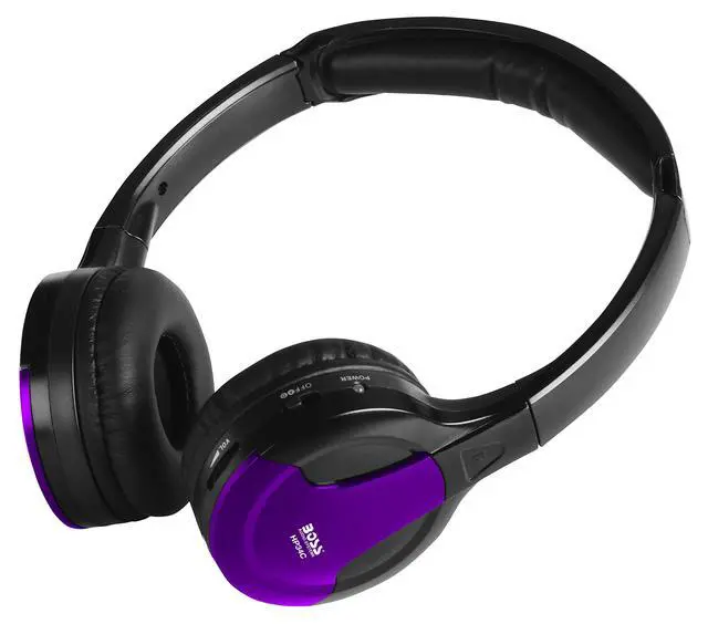Alt view image 3 of 6 - HP34C Dual Channel Foldable Wireless Headphone, Interchangeable Color Accent Caps, Multicolor