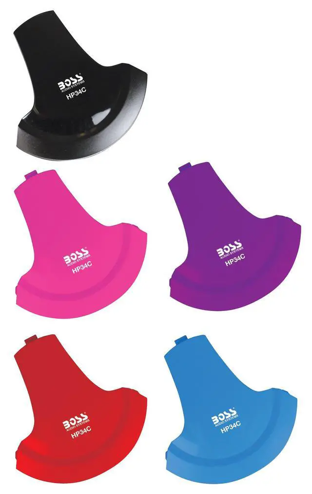 Alt view image 5 of 6 - HP34C Dual Channel Foldable Wireless Headphone, Interchangeable Color Accent Caps, Multicolor