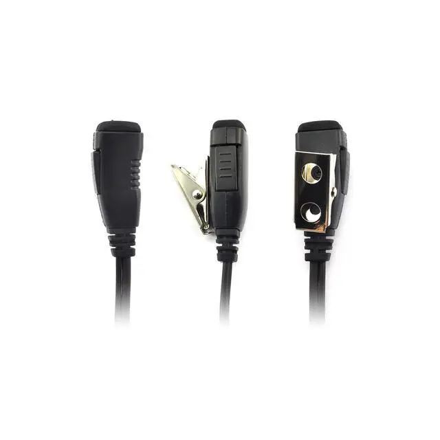 Alt view image 2 of 3 - 10-Pack G-Shaped in-Ear Headphone with Clip on PTT for Kenwood 2 Pin TH-K20A TK-3160 TK-3180 TK-3360 TH-235 NX-320 KPG87D K2