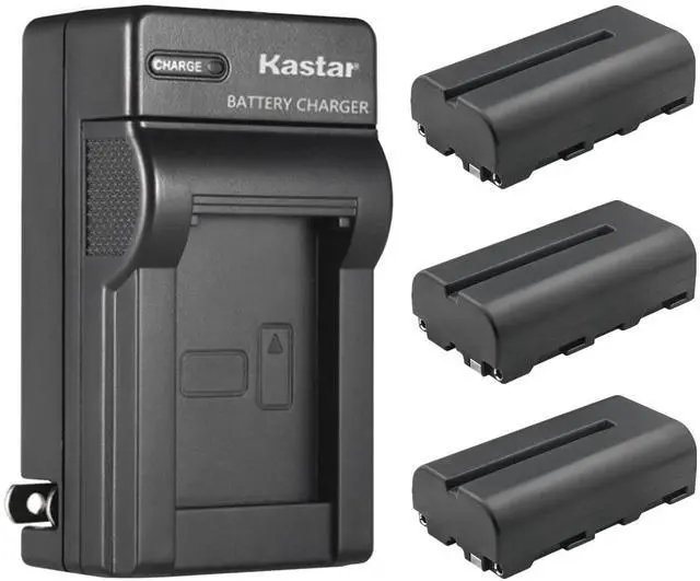 Main image of 3-Pack NP-F550 / NP-F570 Battery and AC Wall Charger Replacement for iFootage Shark Slider Mini, iFootage Shark Slider Nano