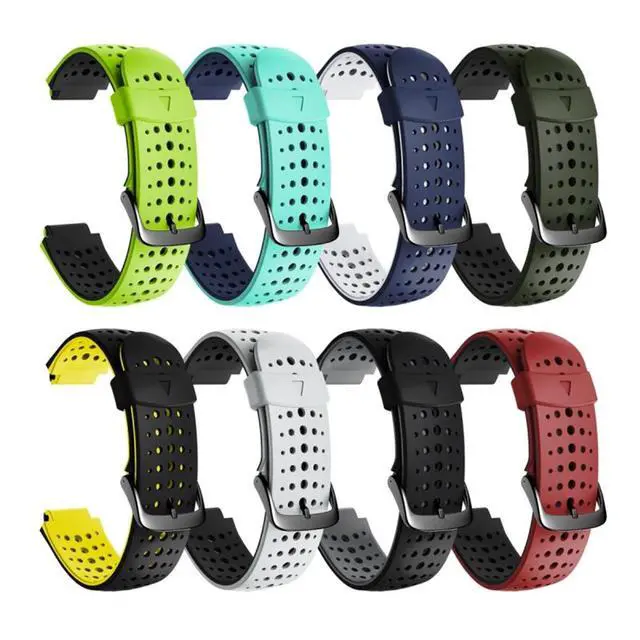 Alt view image 3 of 6 - Replacement Silicone Watch Band for Garmin Forerunner 230/235 / 220/620 / 630 / 735XT Watch Outdoor Sport Watch Strap (Color: Black Gray)