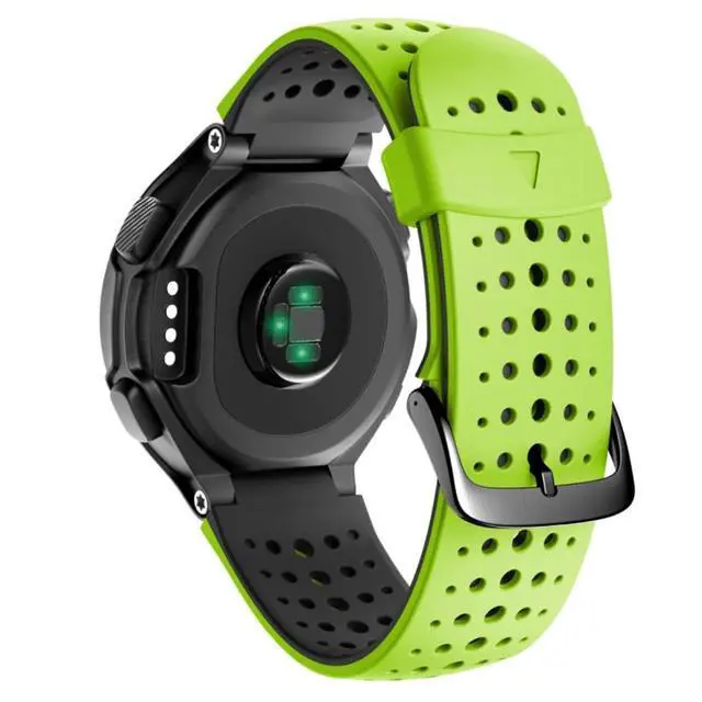 Alt view image 4 of 6 - Replacement Silicone Watch Band for Garmin Forerunner 230/235 / 220/620 / 630 / 735XT Watch Outdoor Sport Watch Strap (Color: Black Gray)