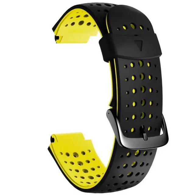 Alt view image 6 of 6 - Replacement Silicone Watch Band for Garmin Forerunner 230/235 / 220/620 / 630 / 735XT Watch Outdoor Sport Watch Strap (Color: Black Gray)