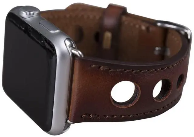 Main image of Full Grain Leather Burnished Tan Holo Band for Apple Watch