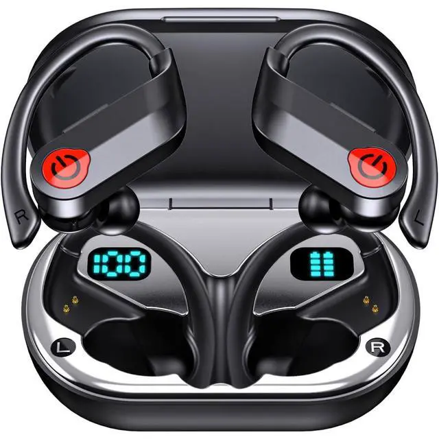 Alt view image 2 of 6 - TWS Headphones Wireless Earbuds Compatible with iPad Air 11"/13" (2025)/iPad 11" (11th Gen 2025), Earphones Ear Hook True Stereo Headset Hands-Free Mic