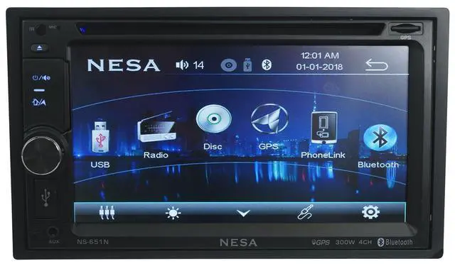 Alt view image 2 of 6 - NESA NS-651N 6.5" Car Monitor 2-Din DVD Player w/Bluetooth/GPS/Android PhoneLink