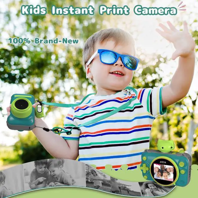 Alt view image 4 of 6 - Kids Camera Instant Print, 48MP 2.5K UHD Digital Camera for Kids 3-12, for Grandkids, Boys & Girls, with 4 Printing Papers & Strap, Portable Travel Toy