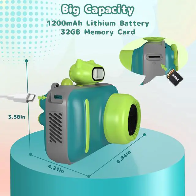 Alt view image 5 of 6 - Kids Camera Instant Print, 48MP 2.5K UHD Digital Camera for Kids 3-12, for Grandkids, Boys & Girls, with 4 Printing Papers & Strap, Portable Travel Toy
