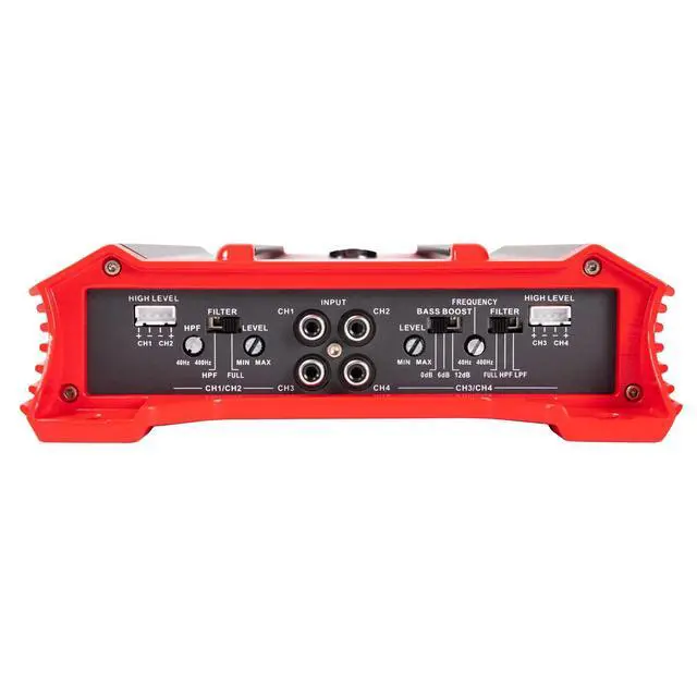 Alt view image 4 of 6 - Bundle: (1) Crunch GP-1500.4 1500 Watt 4-Channel Car Stereo Amplifier Amp Bundle with (1) Rockville RWK42 4 Gauge 4 Chan Car Amp Wiring Installation Wire Kit (2) RCA's (2 Items)