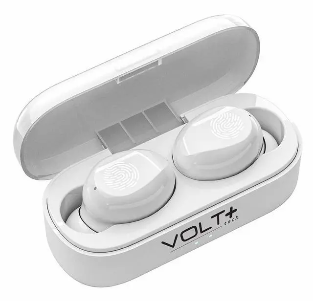 Main image of Wireless V5.3 Bluetooth Earbuds Compatible with Apple iPhone SE 3, SE 2, 11, XR, XS, XS Max Models Thin Travel Case, 8D Bass Mic IPX7 Waterproof/Sweatproof