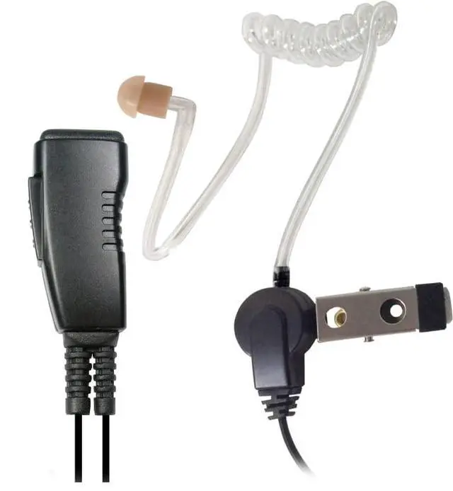Alt view image 2 of 3 - LMC-1AT-H7 Pro-Grade Surveillance Lapel Mic w/Clear Acoutic Tube Earphone - for Hystera 1-Pin TC320 Series