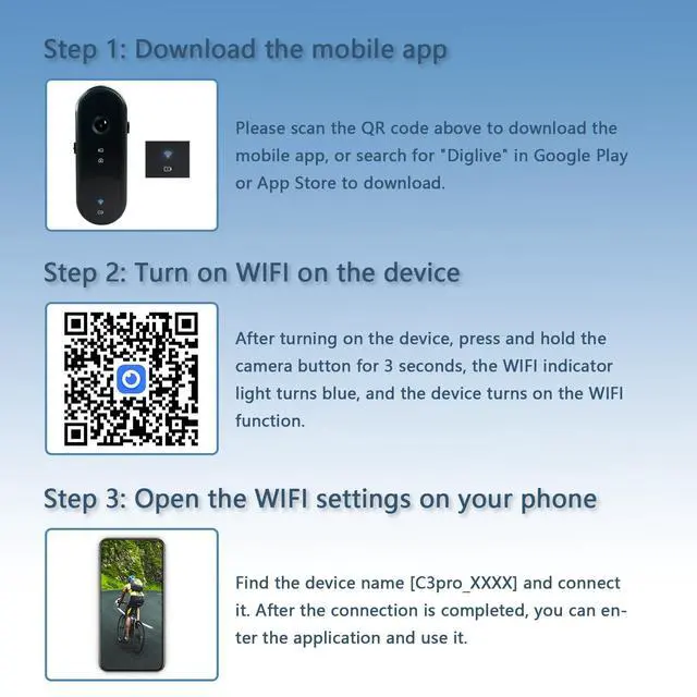 Alt view image 3 of 6 - 1080P Mini WIFI Action Camera: 128G Thumb Portable Body Worn Camera Wearable Video Recorder with 360° Rotatable Magnetic Clip Easy to Use Pet Walks Outdoor Activities Cycling Travel Outdoor Adventure