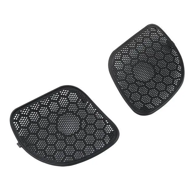 Alt view image 3 of 6 - Black Trim Mesh Front Fairing Speaker Grilles Covers Fit for Harley Road Glide 15-20