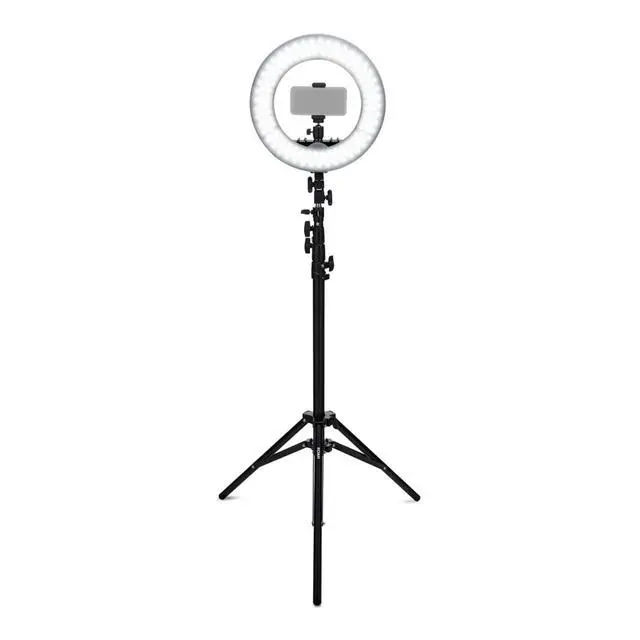 Alt view image 2 of 6 - SOL Sphere 13-Inch LED Ring Light Kit | Dimmable Continuous Lighting - Smartphone Holder