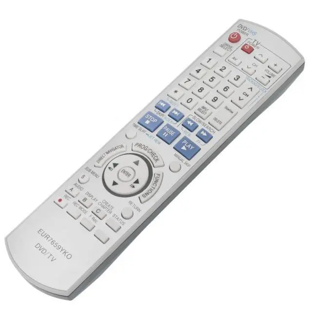 Alt view image 2 of 4 - EUR7659YKO Replacement Remote Control for Panasonic DVD VCR Recorder in Living Rooms or Rooms, Size Approximately About 8 x 2 x 0.6 in, Replace Remote Replacement Models EUR7659YC0