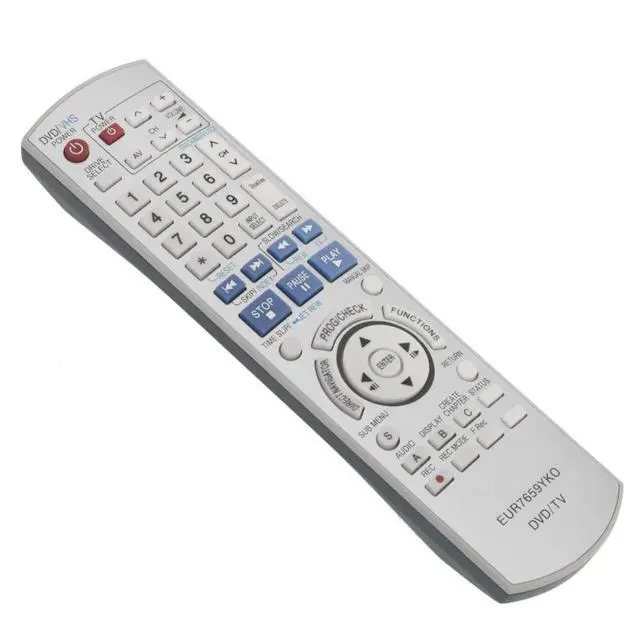 Alt view image 3 of 4 - EUR7659YKO Replacement Remote Control for Panasonic DVD VCR Recorder in Living Rooms or Rooms, Size Approximately About 8 x 2 x 0.6 in, Replace Remote Replacement Models EUR7659YC0