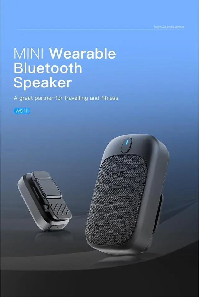 Alt view image 3 of 6 - Portable Bluetooth Speaker Clip-On Compatible with Motorola Moto G Play/Stylus/Edge/Edge+/5G/2025/2024/2023 IPX5 Stereo & Mic Setup/ Magnet Mount/ 18 Hours+ Indoor/Home/Party/Outdoor/Beach/Travel