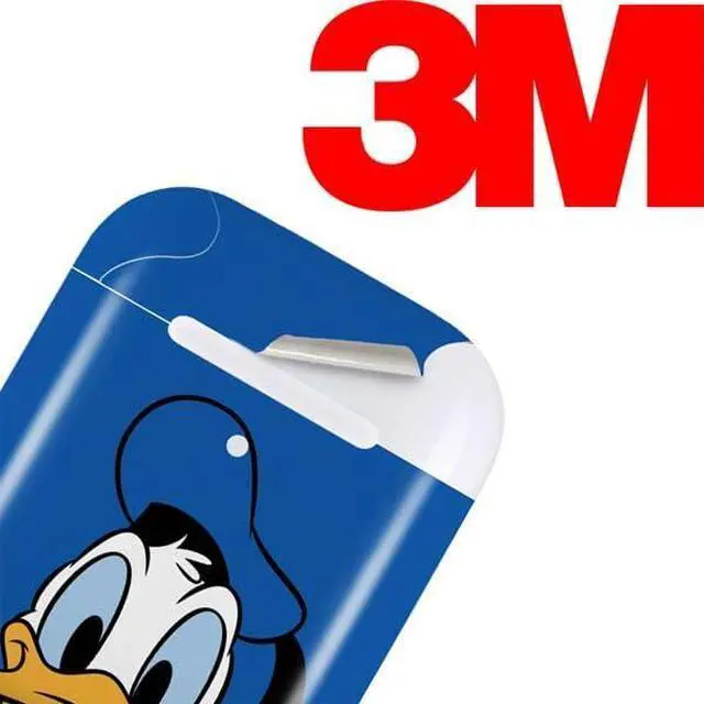 Alt view image 3 of 4 - Decal Audio Skin Compatible with Apple AirPods - Officially Licensed Disney Friends Donald Duck Up Close Design